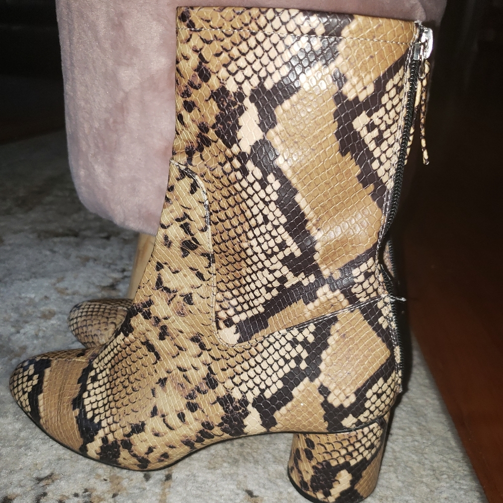 Zara Snakeprint Booties